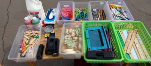 Manipulatives, Colored Pencils, Scissors, erasers