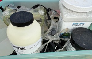 marine supplies and goggles