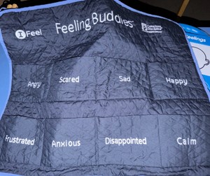 feelings bin weighted, blankets, anger, box, and miscellaneous