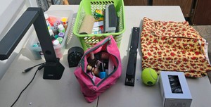Mixed art supplies