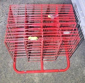Red art drying rack