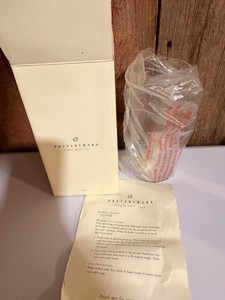 Pottery Barn Simple Wall Vase  Small Glass Wall-Mount Vase w Original Box