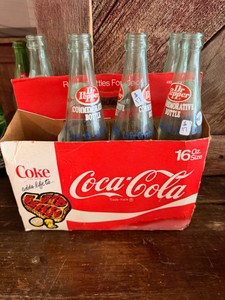 Farmfest Commemorative Dr. Pepper Bottle Collection w Vintage Coca-Cola Carrier  Lake Crystal MN