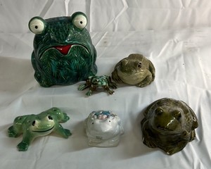Frog Figurines and Mixed Lot