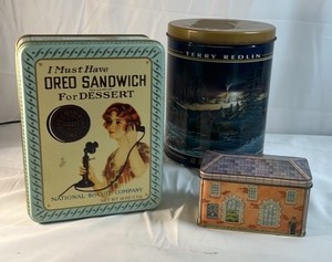 Decorative Tin Container Lot