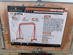 2500LB Gantry Crane  LandHonor  2026  Unused  LHR-AGC2500