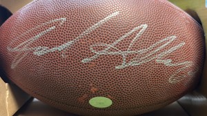 Jared Allen #69 Autographed NFL Wilson Football with COA Minnesota Vikings