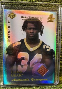 1999 Collectors Edge 1st Place - Rookie Gamegear Ricky Williams #RG5 Holo Gold