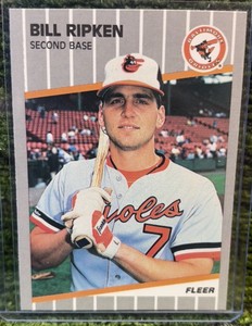 BILL RIPKEN 1989 Fleer BLACK BOX VARIATION Baseball Card #616 Classic Card