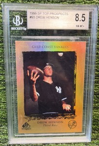 1999 SP TOP PROSPECTS #93 DREW HENSON BASEBALL CARD BECKETT GRADED 8.5