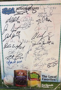 Saint Paul Saints Signed Roster Autographed Card 