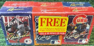 California Select Raisins MLB TEAMS Yankees, Cubs, Tigers, & Braves with Raisins- Sealed