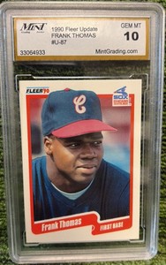 1990 Fleer Update #U-87 Frank Thomas White Sox RC Rookie HOF 10 GEM MINT JB7