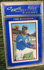 1989 Bowman #220 - Ken Griffey Jr. - Graded 8 - 92 NMMT - Baseball Rookie Card