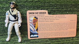 1985 G.I. JOE Snow Cat Driver- Code Name Frostbite-  Action Figurine