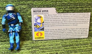1986 G.I.Joe Motor Viper Cobra STUN Pilot Action Figurine