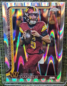 2025 Topps Chrome Jayden Daniels Ray Wave Refractor QB Washington Commanders