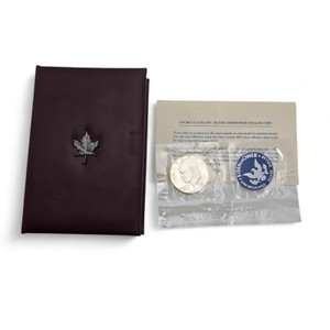1995 Canada Coin Set  1972 40% Silver Eisenhower Dollar - approximate combined actual silver weight of about 0.6911 troy ounces total