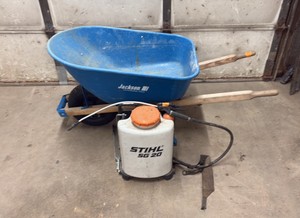 Jackson wheelbarrow Stihl SG 20 backpack sprayer