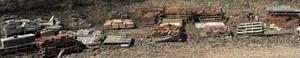 (32) Pallets of flagstone, clay bricks, pavers, retaining wall bricks