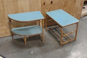 vintage bamboo side tables