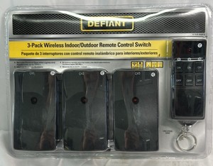 Defiant Wireless Remote Control Switch 3 Pack Indoor Outdoor