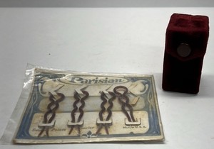 Vintage Parisian Hair Pins and Mini Perfume Bottle