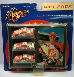Winners Circle Tony Stewart #20 NASCAR Diecast Car Gift Pack 3 Cars Framed Photo