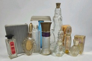 Avon Vintage Perfume Bottle Lot Glass Vanity Cologne Bottles Decorative Assorted