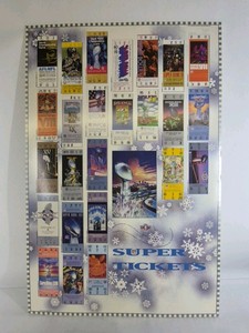 Vintage Super Bowl Ticket Collage Poster NFL Vintage Ticket Stubs Wall Art Print