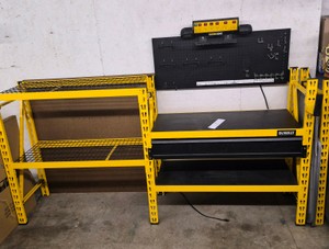 DeWalt Work Bench Pegboard Power Strip Storage Shelving Garage Workshop Station