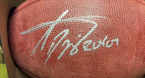 Adrian Peterson Autographed NFL AuthenticGame Ball Inscribed ROY 07 Minnesota Minnesota Vikings COA