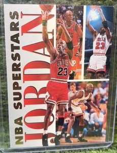 1993-94 Fleer NBA Superstars Michael Jordan #7 Chicago Bulls Insert Card