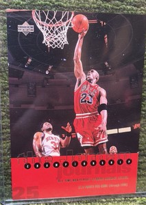 1997 Upper Deck Michael Jordan Memorable Moments Oversized Card 3.5x5 Journal 25 JUMBO CARD