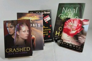 Book Lot Crashed Robin Wasserman Neal Griffin Bloody Valentine Dan Wells Fiction Novels