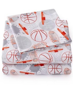 Full - Basketball Themed Microfiber Kids Sheet Set By Sweet Home Collection- Full Sized Bed
