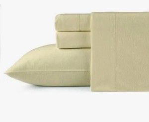 Pointehaven 180 GSM Cotton Parchment Flannel Deep Pocket 3 pc Sheet Set, Twin