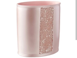 Popular Bath Sinatra Modern Bath Waste Basket Modern Classic Contemporary Decorative Beautiful Designs Bathroom Decor for Home Luxury Bath, Blush Pink Color (The Last Picture Is Deceiving as the Camera Makes it Look More Brown Than it Actually Is)