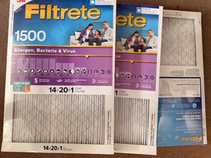 3 14x20x1 3M 1500 HVAC air filter