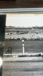 large 1950s horse racing photograph