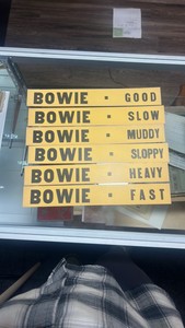 Bowie race track track conditions signage