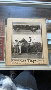 1947 Lea flag horse racing photograph