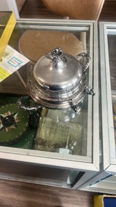 antique silver plated serving dish