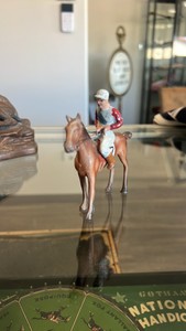 antique horse and jockey toy