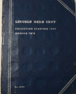 Book of Lincoln Head Cent Collection Starting 1941.&nbsp Book is full.