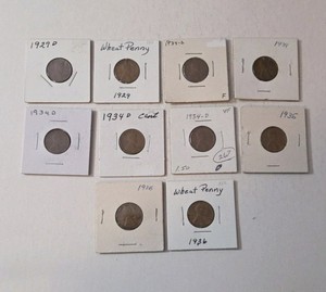 Wheat Pennies Mixed Dates (1929-1936)
