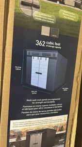 Suncast Modernist 8'x7' Dual Barn Door Storage Shed - MSRP $1,150
