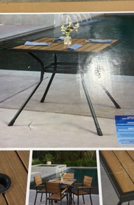 Sunvilla Commercial Faux Wood Table - 34 x 34