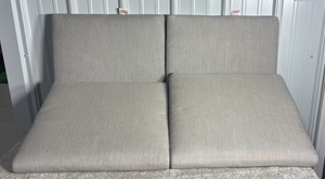Lot of 4 Sunbrella Outdoor Seat Cushions 19 x 18 (Gray) - MSRP $110