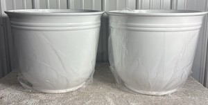 Theo Resin Planters by Trendspot, 2-Pack (White)